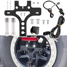 Drqp525 Dr-auto Rear Spare Tire License Plate Relocation Kit For Jeep Wrangler Jl Jlu 2018-2021