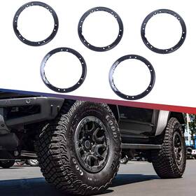 Eeverglow C982 5x Black Bead Lock Wheel Trim Ring Kit For 20212025 Ford Bronco Beauty R G2u