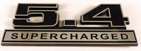 5.4-sc-bk Factory Muscle Parts 1979-2014 Ford Mustang Shelby Gt500 Black And Chrome 5.4 Supercharged Emblem