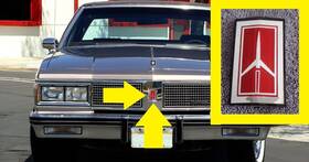 22514883 Factory Oem Oe Genuine Gm Nice 80-84 Regency Grille Header Rocket Emblem Ornament Insert