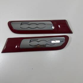Fiat 1sj73kr1 2012-2017 500 Left Right Side Quarter Exterior Door Lower Molding Trim Red