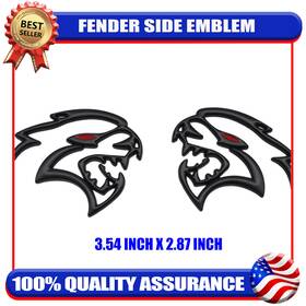68394606ab Fits For Dodge Challenger Charger 2pc Black Or Chrome Devil Cat Hellcat Fender Emblems Srt Base Se Scat Pack