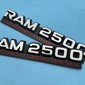 55295313 Fits For Ram 2500 Models 2x Front Door Side Emblems Cummins Turbo Diesel Left And Right Badges