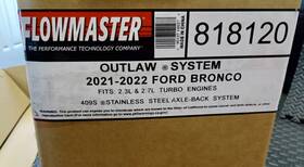 818120 Flowmaster 2021-2024 Ford Bronco Outlaw Axle Back Exhaust System