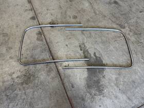 11a-7603088 Ford 1942 1948 Outside Windshield Stainless Trim Moldings Original Pair