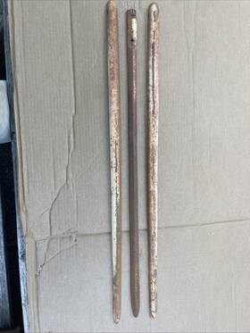 21c-16720 Ford 1942 1946 1947 Truck Hood Trim Pickup Moldings Original 42 46 47 Nice #1