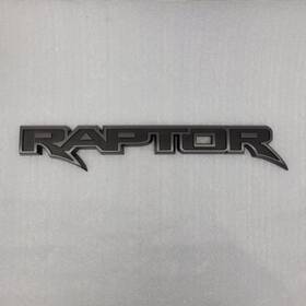 9942528-ab Ford Oem New 17-20 F-150 Raptor Phantom Black And Gray Tailgate Name Plate Emblem