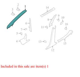 9s4z5403599ab Ford 2008-2011 Focus Right Body A-pillar Trim Panel Used Oem