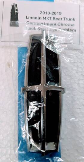 Ae9z-7442528-d Ford 2010-2019 Lincoln Mkt Rear Trunk Compartment Chrome Black Star Logo Emblem