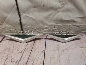 C4ob-16c144-a Ford Pair 1964 1965 1966 Mustang 289 V-8 Front Fender Emblems C3ob-16c144