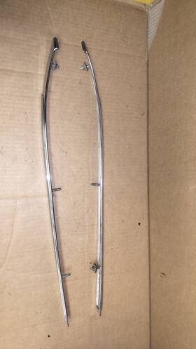 C7zb-65423a23-a Ford 1967 1968 Oem Mustang Coupe Vinyl Top Roof Trim Molding Moulding Pillar Pair