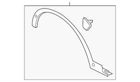 Cj5z-16268-ac Ford Genuine Wheel Opening Molding