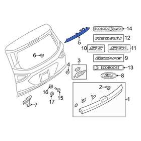 Cj5z13508eptm Ford Oe For Escape 13-16 Rear Liftgate Finish Panel Trim Plate
