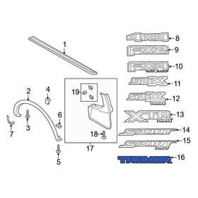 Mb3z21290d12ma Ford Oe For Ranger 2021 Rear Truck Bed Decal