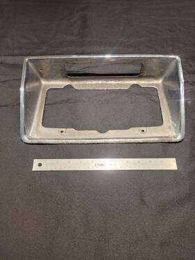 Alo542187 G-plus Fit For 1968-1973 Corvette C3 Original License Plate Bezel Frame Chrome