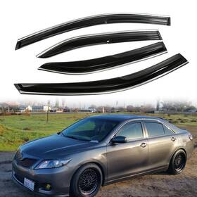 Sdd-wvs085 Gearzaar For Toyota Camry 2007-2011 Window Visor Sun Rain Guards Deflector With Chrome -us