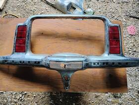 1253605 General Motors 1949 Chrysler Trunk License Chrome Frame Fluid Drive Handle Tail Lights Catch