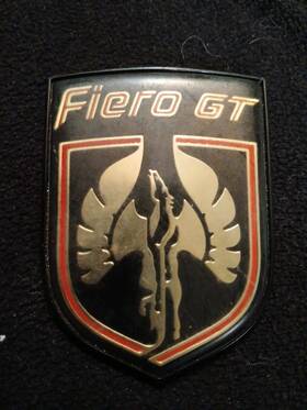14341 General Motors Pontiac Fiero Gt Front Header Emblem Nose Badge Trim Molding Ornament