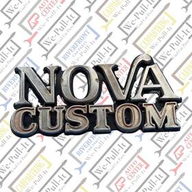 1700877 General Motors 1975-1979 Chevy Nova Custom Front Fender Quarter Molding Emblem Oem