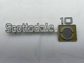 349690 General Motors 1975-1980 Scottsdale 10 Fender Emblem Badge Square Body Trim Ornament