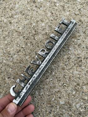 3692103 General Motors 1947-1953 Chevy Truck Hood Ornament Side Emblem Badge Chrome Trim Nameplate