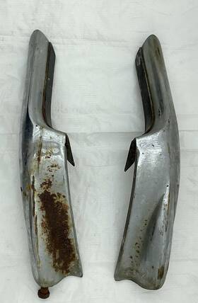 3932848 General Motors 1970-1972 Corvette Bumper Guards Chevrolet C3 Front Chrome Molding Trim Pair