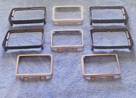 5966170 General Motors 1979-81 Pontiac Firebird Trans Am Black Headlight Bezels With Trim Set Of 8