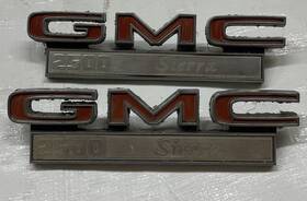 646067 General Motors 1968-1972 Gmc Pickup Truck Fender Emblem 2500 Sierra Ornament Badge Nameplate