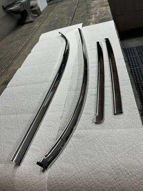 7648738 General Motors 1967 1968 1969 Firebird Camaro Convertible Windshield Moldings Restored Gm Oem