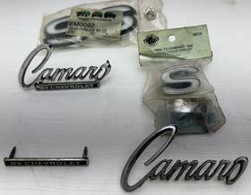 7752901 General Motors 1969 Chevrolet Camaro Emblems Lot Of 5 Badges Header Panel Trunk Fender Tail
