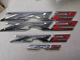 84865795 General Motors 2022-2023 Chevrolet Silverado Inch Zr2 Emblem Full Set Gm Oem