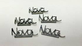 8728940 General Motors Lot Of 5 1968-1972 Chevy Nova Trunk Lid Emblem Metal Badge Trim Molding