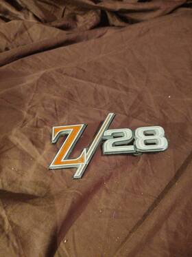8745869 General Motors Original Factory 1969 Chevrolet Camaro Z/28 Rear Tail Panel Emblem