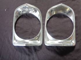 3866885 General Motors Corporation 2.728 1966 Chevy Ii Nova Super Sport Head Light Lamp Bezels Doors Trim Moldings Lh/rh