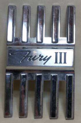 2579610 Genuine Mopar Vintage 1966 Plymouth Fury Iii Passenger Fender Emblem # Rh1 Oem