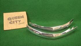 1454736 Gm 1454735 1949 Cadillac Lower Fog Light Chrome Trim Pair #3