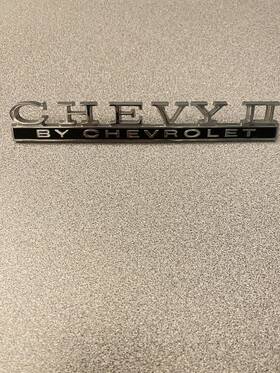 Gm 7745749 Nos Vintage Trunk Lid Script Emblem 1968 Chevy Ii Excellent Cond