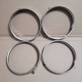 98765 Gm Chevrolet Corvette Headlight Headlamp Bezels Bulb Retaining Ring Qty 4 1958 Thru 1982