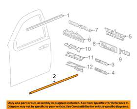 22775440 Gm Oem Front Door-body Side Molding Left