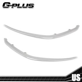 Gp070813 Gplusmotor Fit For 2022-2024 Kia Forte Front Bumper Grille Molding Trim Silver Lh Rh