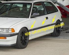 75300sh3a11 Honda Civic Ef Hatch 88-89 Side Protector Molding Trim L/r Pair