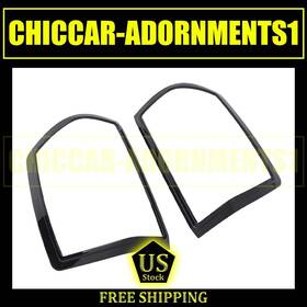 Cca20250314037 Hthe Gloss Black Rear Light Lamp Tail Covers Trim Frame For Chevy Silverado 14-18 Abs
