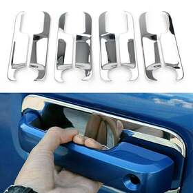 Hukyu 612047861508 8pcs Exterior Door Handle Bowl Cover Trim Chrome Abs For Ford F150 2015-2019