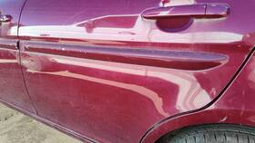 877311e000 Hyundai 06-09 Accent Driver Left Rear Moulding From Door Back Strip 5r Wine Red 4