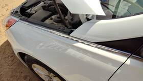 877713s001 Hyundai 2011-2015 Sonata Driver Left Moulding From Fender Oem Trim Strip Chrome