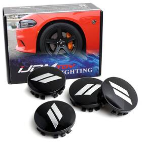 Aa3151-silver Ijdmtoy 4pc Set 63mm Silver Slash Wheel Center Caps For Dodge Charger Challenger Durango