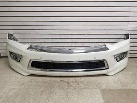 62022-5za0 Infiniti 105-59871c 15-17 Qx80 Front Bumper Bright Chrome Surround White/qab Oem