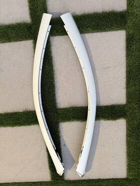14301 Infiniti 2003-2007 G35 Coupe Left And Right Exterior A Pillar Molding White Set