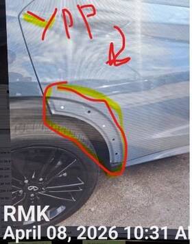 Infiniti 828705na0a Right Rear Door Moulding Oem 2023 Qx50