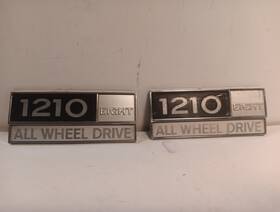 405380-c1 International Harvestor Truck 1210 Eight All Wheel Drive Fender Emblem Set Pair Original